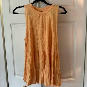 Free people Sleeveless Tiered Orange Dress